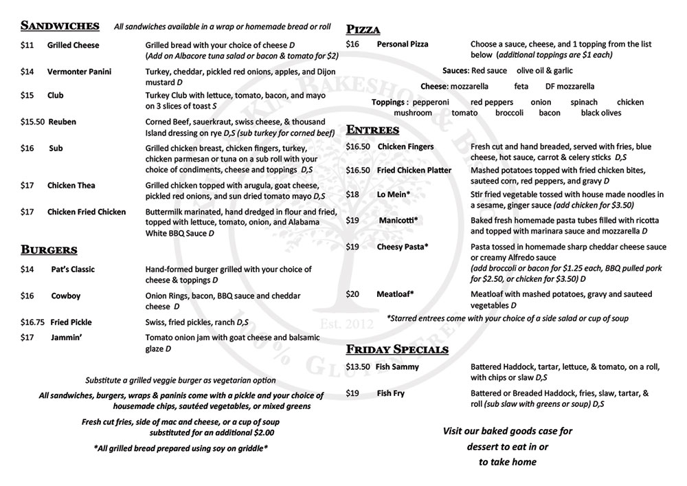 Cafe Menu 2