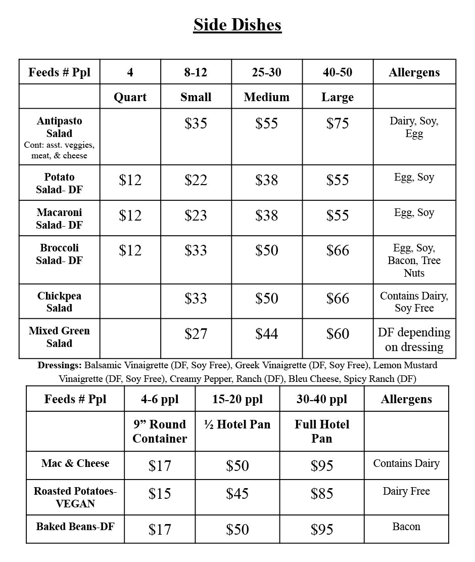 Catering Menu